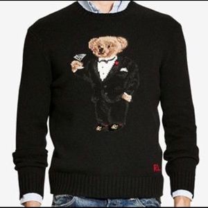 Polo Ralph Lauren Men's Martini Bear Wool Crewneck
